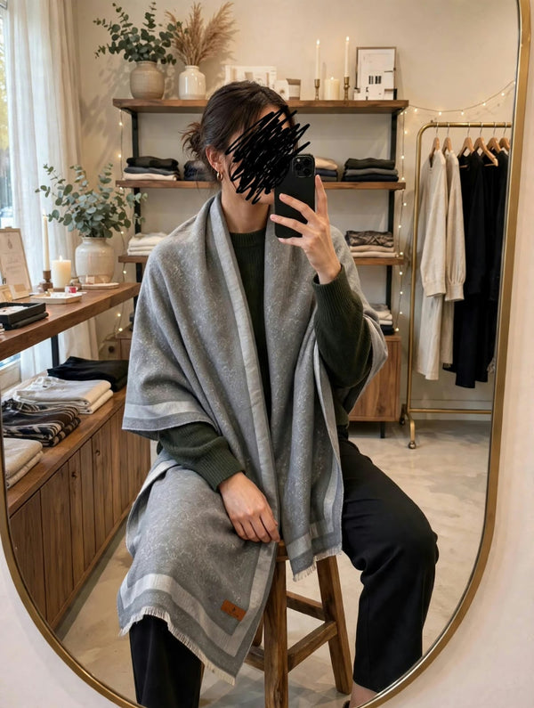 Wool Velvet Shine Stole