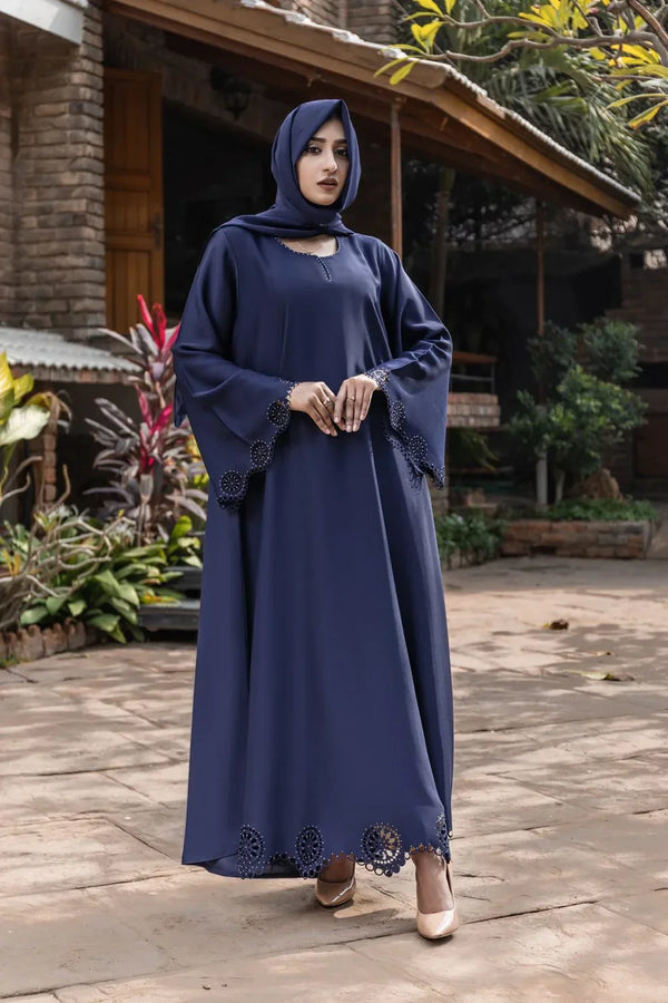 Nawal CutworkAbaya with hijab