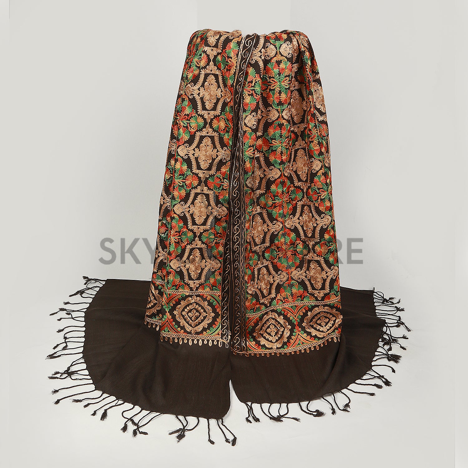 Pashmina Festive Embroidery Stoller – Sky Cashmere Pakistan