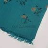 Turkish lawn hijab block print - Teal